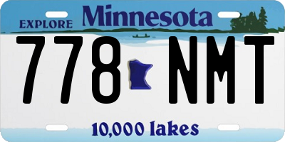 MN license plate 778NMT