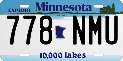 MN license plate 778NMU