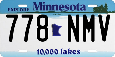 MN license plate 778NMV