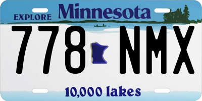 MN license plate 778NMX