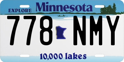 MN license plate 778NMY