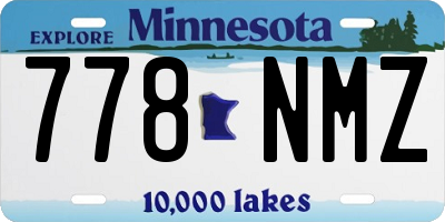MN license plate 778NMZ