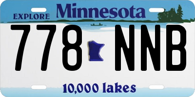 MN license plate 778NNB