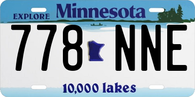 MN license plate 778NNE