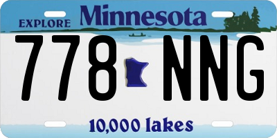 MN license plate 778NNG