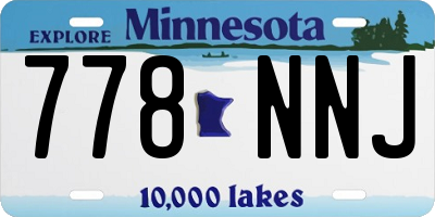 MN license plate 778NNJ