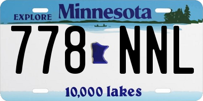 MN license plate 778NNL