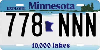 MN license plate 778NNN