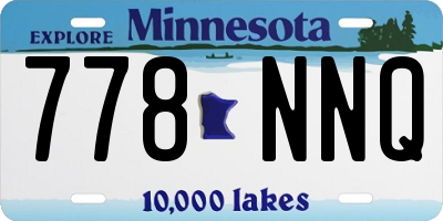 MN license plate 778NNQ