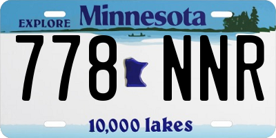 MN license plate 778NNR