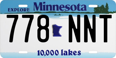 MN license plate 778NNT