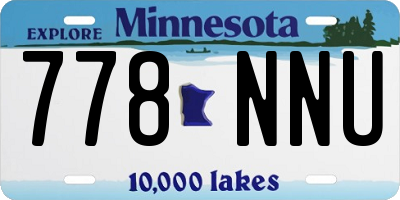 MN license plate 778NNU