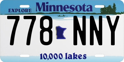MN license plate 778NNY