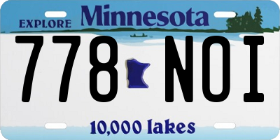 MN license plate 778NOI
