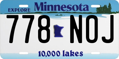 MN license plate 778NOJ