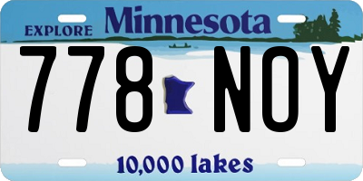 MN license plate 778NOY