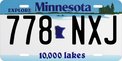 MN license plate 778NXJ