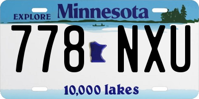 MN license plate 778NXU