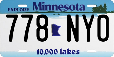 MN license plate 778NYO