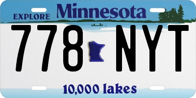 MN license plate 778NYT
