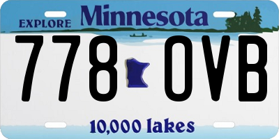MN license plate 778OVB