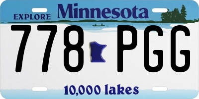 MN license plate 778PGG