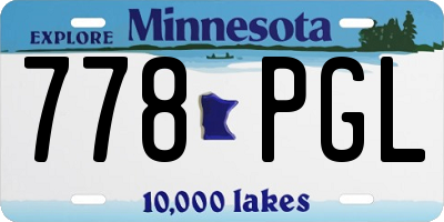 MN license plate 778PGL