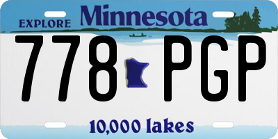 MN license plate 778PGP