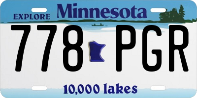MN license plate 778PGR