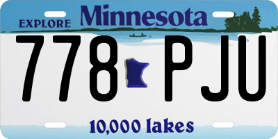 MN license plate 778PJU