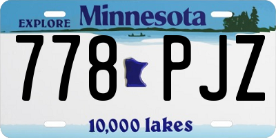 MN license plate 778PJZ