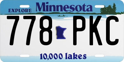 MN license plate 778PKC