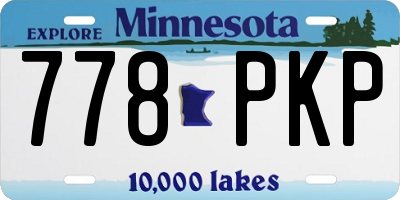 MN license plate 778PKP