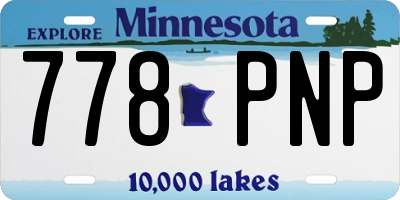 MN license plate 778PNP