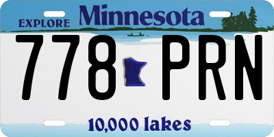 MN license plate 778PRN
