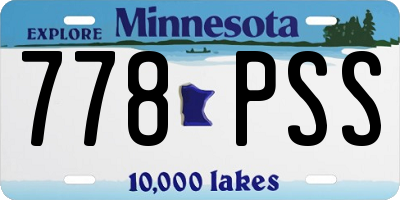 MN license plate 778PSS