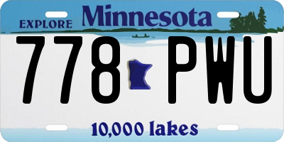 MN license plate 778PWU