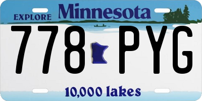 MN license plate 778PYG