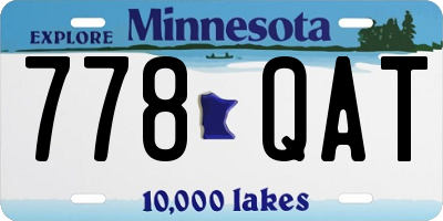 MN license plate 778QAT