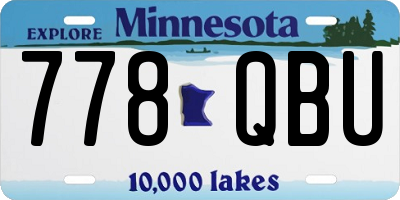 MN license plate 778QBU