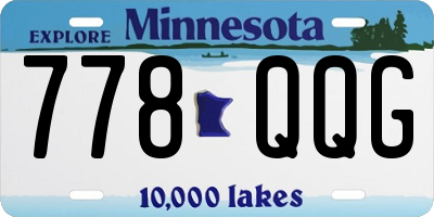MN license plate 778QQG