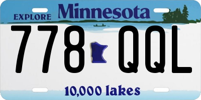 MN license plate 778QQL