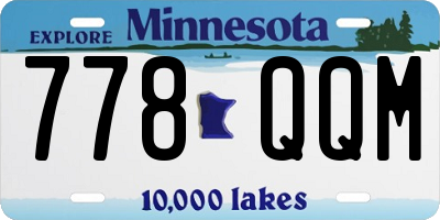 MN license plate 778QQM