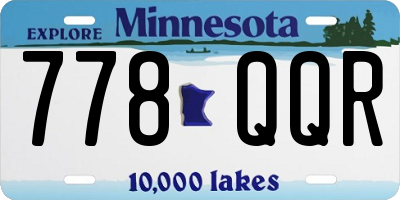 MN license plate 778QQR