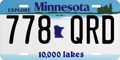 MN license plate 778QRD