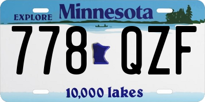 MN license plate 778QZF