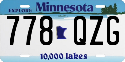 MN license plate 778QZG