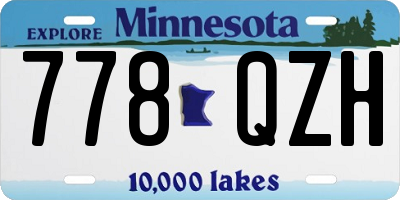 MN license plate 778QZH