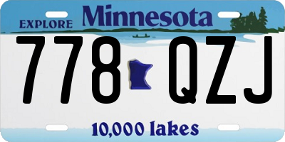 MN license plate 778QZJ