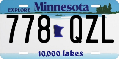 MN license plate 778QZL